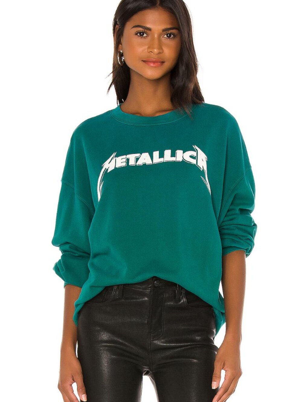 Daydreamer Metallica Birth School Death Teal Crewneck Sweatshirt Size S